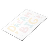 Dream Big Pastel Hearts Notizblock (angewinkelt)