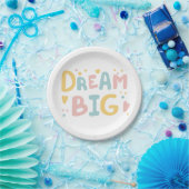 Dream Big Pastel Hearts Pappteller (Party)
