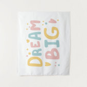 Dream Big Pastel Hearts Wandteppich (Vorderseite)