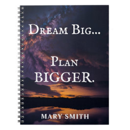 Dream Big, Plan Bigger - Night Sky individuell anp Notizblock