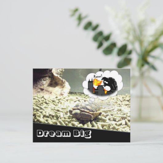 Dream Big Postkarte (Stehend Vorderseite)