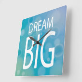 Dream Big Quadratische Wanduhr (Winkel)