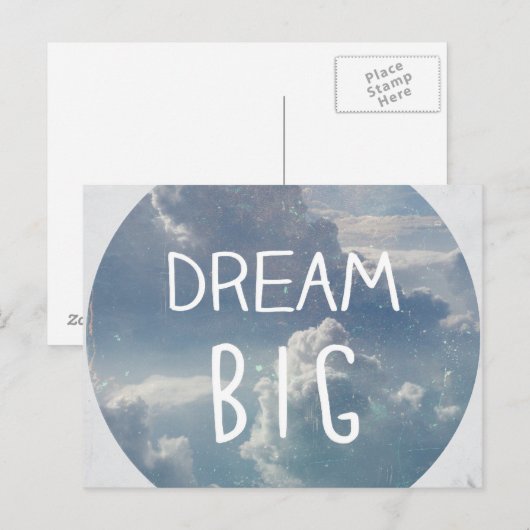 Dream Big Quote Postkarte (Vorne/Hinten)
