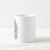 Dream Big Rainbow & Cloud Themed Coffee Tasse (Mittel)