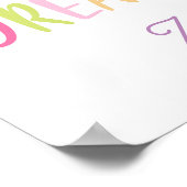 Dream Big Rainbow Hörnchen Girls Poster (Ecke)