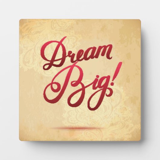 Dream Big Red Fotoplatte (Vorderseite)