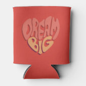 Dream Big: Red Heart Powerful Slogan Dosenkühler (Vorderseite)