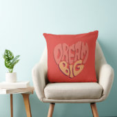 Dream Big: Red Heart Powerful Slogan Kissen (Stuhl )