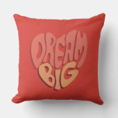 Dream Big: Red Heart Powerful Slogan Kissen (Vorderseite)