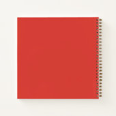 Dream Big: Red Heart Powerful Slogan Notizblock (Rückseite)