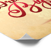 Dream Big Red Poster (Ecke)