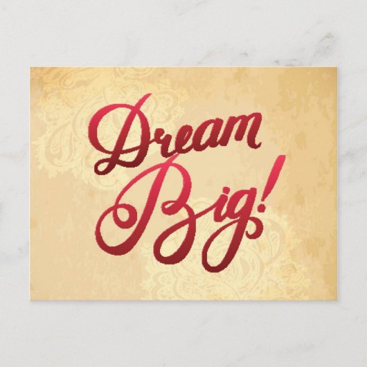 Dream Big Red Postkarte (Vorderseite)