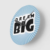 Dream Big Runde Wanduhr (Winkel)