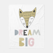 Dream Big Scandinavian Fox Fleecedecke (Vorderseite)