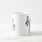 DREAM BIG schwarze minimale Skriptpositive Lebensd Kaffeetasse (Mittel)