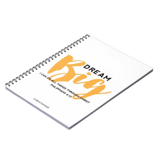 Dream Big Scripture Notizblock (Linke Seite)