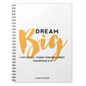 Dream Big Scripture Notizblock (Vorderseite)