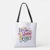Dream Big, Shine Bright Shoulle Tasche (Rückseite)