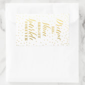 Dream Big Shine Bright Sparkle Forever Rechteckiger Aufkleber (Tasche)