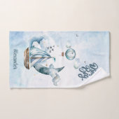 Dream Big Ship im Meer individuell anpassbar Badhandtuch Set (Handtuch)