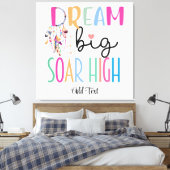 Dream Big Soar High Boho Motivierend Personalisier Leinwanddruck (Insitu (Schlafzimmer))