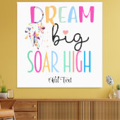 Dream Big Soar High Boho Motivierend Personalisier Leinwanddruck (Insitu (Wohnzimmer))