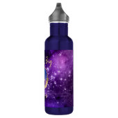 Dream Big Space Galaxy Metallic Gold Monogram Name Edelstahlflasche (Rechts)