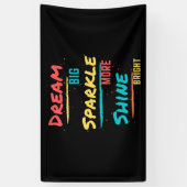 Dream Big Sparkle Mehr Shine Helle Banner (Vertikal)