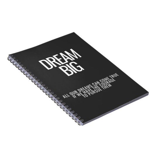 Dream Big Spiral Notebook Notizblock (Rechte Seite)