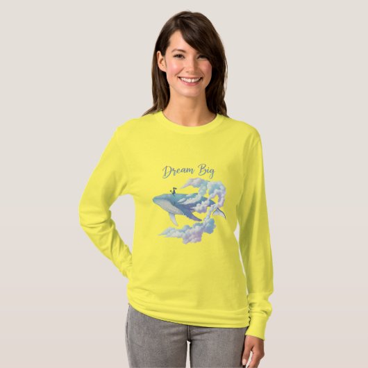 Dream Big – Surreal Fantasy Whale T-Shirt (Vorne ganz)