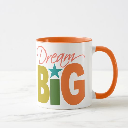 Dream BIG Tasse - wählen Sie Stil & Farbe (Rechts)