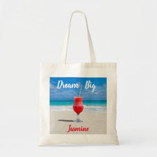 Dream Big Tropical Beach Blue Ocean Individuelle N Tragetasche