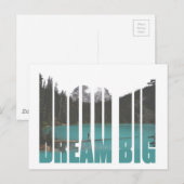 Dream Big Typografie Postkarte (Vorne/Hinten)