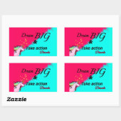 Dream big unicorn Aufkleber 2 Ton (Blatt)