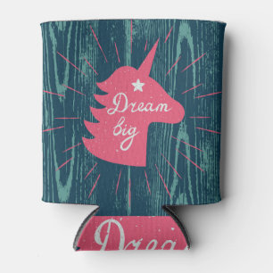 Dream Big Unicorn Vintage Motivation Dosenkühler