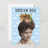 Dream Big Vintag Fotomaterial Postkarte (Vorne/Hinten)