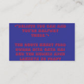 ‚DREAM BIG‘ VISITENKARTE (Rückseite)