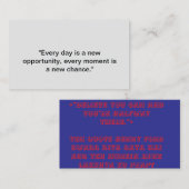 ‚DREAM BIG‘ VISITENKARTE (Vorne/Hinten)