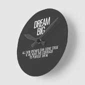 Dream Big Wall Clock Runde Wanduhr (Winkel)