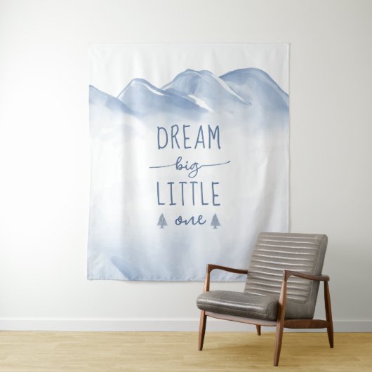 Dream Big Winter Mountain Kinderzimmer Wanddekor Wandteppich (Beispiel)