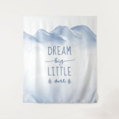 Dream Big Winter Mountain Kinderzimmer Wanddekor Wandteppich (Vorderseite)