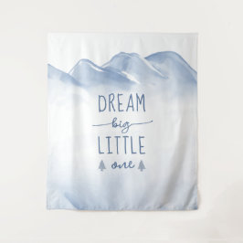 Dream Big Winter Mountain Kinderzimmer Wanddekor Wandteppich