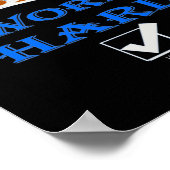 DREAM BIG, WORK HARD inspirierendes Zitat Poster (Ecke)