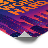 Dream Big Work Hard Motivational Poster (Ecke)