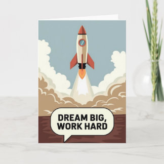 "Dream Big, Work Hard" Success Motivational Card Karte