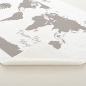 Dream Big World Traveller Personalisierter Babynam Sherpadecke (3/4)