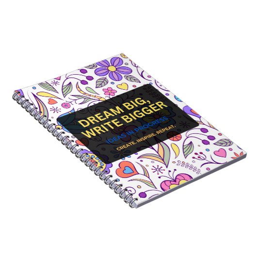 Dream Big, Write Bigger – Inspirational Notizblock (Rechte Seite)