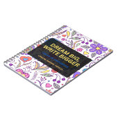 Dream Big, Write Bigger – Inspirational Notizblock (Linke Seite)