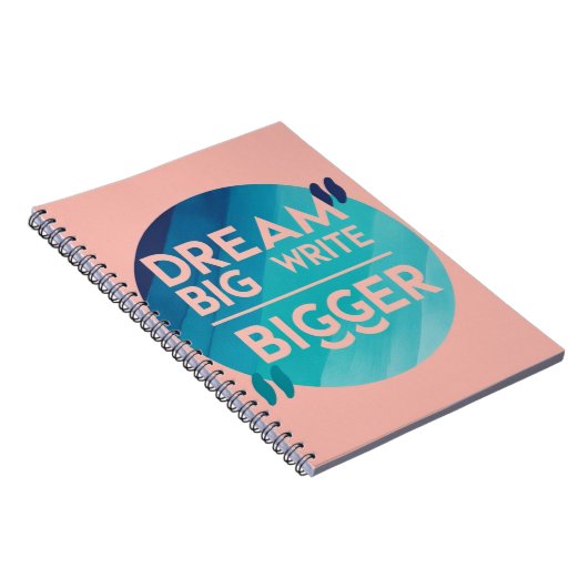 Dream Big Write Bigger Option 2 Notizblock (Rechte Seite)
