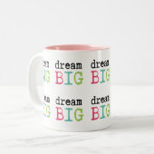Dream Big Zweifarbige Tasse (Vorderseite Links)